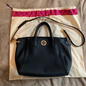 Tory Burch Handbag, Everly Satchel, Black